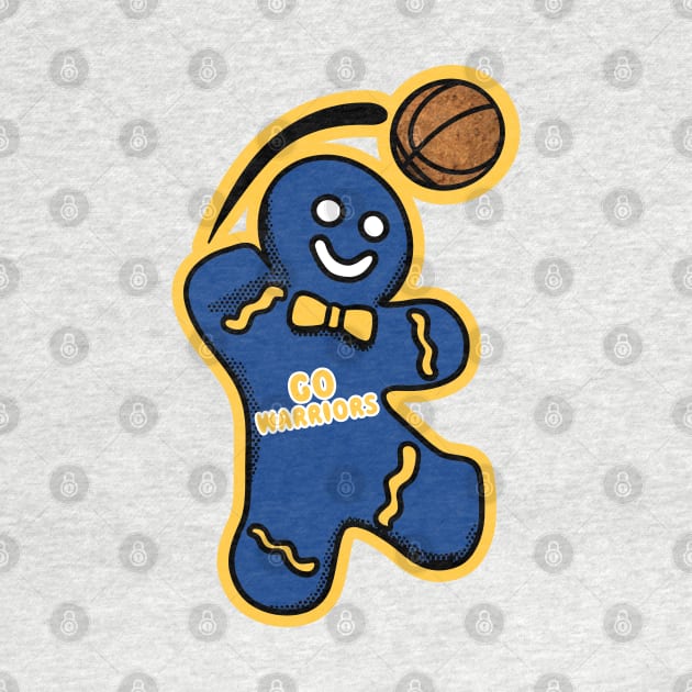 Golden State Warriors Gingerbread Man by Rad Love